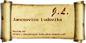 Jancsovics Ludovika névjegykártya